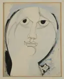 Tête d'expression by Henry de Waroquier, 1936, Aquarelle et encre (plume et lavis) sur papier monté sur papier, sold May 2026