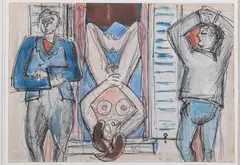 A rebours by Jean Hélion, 1947, Aquarelle, encre (plume) et mine de plomb, sold May 2026