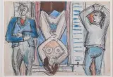 A rebours by Jean Hélion, 1947, Aquarelle, encre (plume) et mine de plomb, sold May 2026