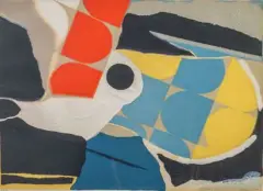 Espace aérien by Max Papart, 1975, Gravure en couleurs au carborundum sur fond lithographique, sold May 2026