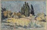 Paysage à Roussillon by Louis Charrat, 1966, Aquarelle et encre (plume), sold May 2026