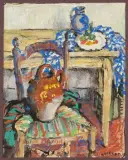 Intérieur à la chaise by Louis Charrat, Gouache, pastel, fusain et encre (plume), sold May 2026