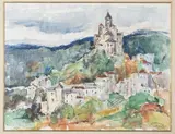Saint-Nectaire by Louis Charrat, 1969, Aquarelle et encre (plume), sold May 2026