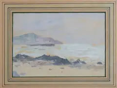 La falaise de Diélette (Manche) by Jacques Truphémus, Gouache et aquarelle sur traits de mine de plomb, non signée, sold May 2026