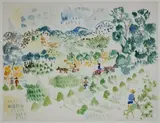 Les travaux des champs by Jean Fusaro, Aquarelle, sold May 2026