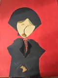 Mine fanée by Paul Philibert-Charrin, 1961, Collage de papiers découpés et peints et de fleurs et feuilles séchées, sold May 2026