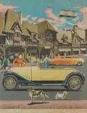 Deauville place du marché by Gerard Bauer, Lithographie en couleur contresignée en bas à droite et numérotée, sold Jun 2025