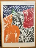 Sans titre. [La femme nue et le cheval rouge] by Jean-Philippe Aubanel, Lithographie en couleurs, sold Apr 2025