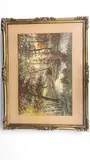 Sans titre. [Paysage lacustre à l'automne] by François Girot, Aquarelle sur papier, sold Apr 2025