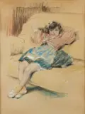 Renée by Jacques Villon, Pastel signé en bas à droite, sold Apr 2025