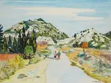 Chemin dans les Alpilles by Yves Brayer, Aquarelle, sold Apr 2025