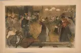 Bal de barrière by Théophile Steinlen, Lithographie en couleurs sur vélin, un peu jaunie, sold Dec 2025