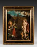 La Tentation de saint Antoine by Hieronymous Francken II, Panneau de chêne, deux planches, non parqueté, sold Dec 2025