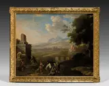 Le repos des cavaliers à la fontaine by Johannes Lingelbach, Toile, sold Dec 2025