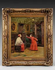 La taquinerie by Paul Chocarne-Moreau, Toile, sold Dec 2025