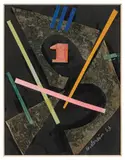 λ Composition by Guy Claude Lerein, 1953, Collage, sold Nov 2025