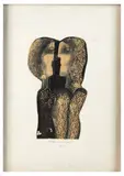 λ Le baiser by Slavco Kopac, 1961, Collage, encre et crayon noir, sold Nov 2025