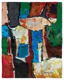 λ Sans titre by Zhang Hua, Gouache double face, sold Nov 2025