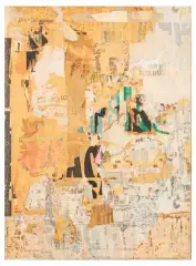 λ Mur en Fleur de by Arthur Aesbacher, Marbre Collage affichiste sur toile, sold Nov 2025