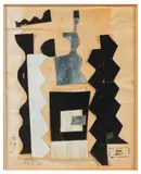 λ Composition by Paul Colin, Collage sur papier, sold Nov 2025