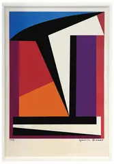 λ Composition by Geneviève Claisse, 1959, Gouache, sold Nov 2025