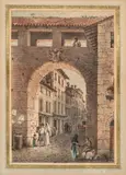 Vue d'un des arcs du Passetto di Borgo à Rome by Victor-Jean Nicolle, Plume et encre brune, aquarelle, sold Nov 2025