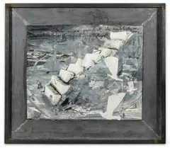 Von den Verlorenen gerührt, die der Glaube nicht trug, erwachen die Trommeln im Fluss by Anselm Kiefer, 2003, Gouache et plomb sur papier photo, sold Jun 2025