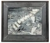 Von den Verlorenen gerührt, die der Glaube nicht trug, erwachen die Trommeln im Fluss by Anselm Kiefer, 2003, Gouache et plomb sur papier photo, sold Jun 2025