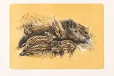 Laie et marcassins by Francis Berille, 1979, Lithographie réhaussée signée, sold Apr 2026