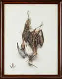 Trophée de trois bécassines by André Wilquin, Aquarelle sur papier signée en bas à gauche, sold Apr 2026