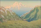 La Montagne Planche de la série « Les Aspects de la Nature » by Henri Rivière, 1897, Lithographie en couleurs, légèrement jaunie, timbrée en bas à droite Le format des feuille, sold Apr 2026