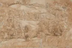 Paysage de campagne en été by André Lhote, Encre et rehaut de gouache sur papier, sold Apr 2026
