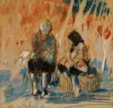Couple à l'orée de la forêt by René Jean Richard, Crayon de couleur (pastel) sur papier, sold May 2026