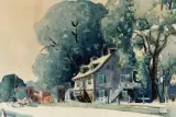 Sans titre - Maison dans les arbres by Marc-Aurèle Fortin, Aquarelle, sold May 2026