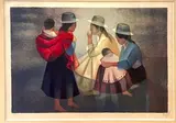 Bavardages by Louis Toffoli, Lithographie en couleurs sur papier encadrée, sold Mar 2024