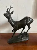 Cerf en mouvement by Maximilien Louis Fiot, Épreuve en bronze patine brun/vert, sold Mar 2024
