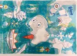 Sans titre by Enrico Baj, Lithographie en couleur sur papier, sold Oct 2023
