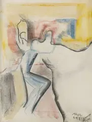 Gala de danse by Paul Colin, 1925, Fusain et pastel sur toile, sold Jun 2023