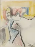 Gala de danse by Paul Colin, 1925, Fusain et pastel sur toile, sold Jun 2023