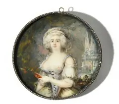 Portrait de Marie-Joséphine Louise de Savoie (1753-1810), comtesse de Provence, circa 1785 by Peter Adolf Hall, Gouache et aquarelle, sold Jun 2026