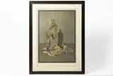 Composition surréaliste à la bouteille et à la tête de mouton by Mihail Chemiakin, Lithographie en couleur sur papier Signée en bas à droite Numérotée, sold May 2024