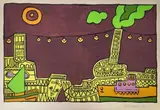 Composition by Alexis Akrithakis, Gouache sur papier Signé et daté, sold Dec 2023