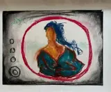 Women on TV by Fab5 Freddy, 1985, Pastel et crayon sur papier Provenance : Collection particulière de Monsieur Ket,, fondate, sold Nov 2023