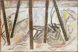 Étude by Mimmo Paladino, 1983, Technique mixte et collage Signée "DP" et datée, sold May 2023