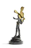 Divided David by Arman, Épreuve en laiton poli à patine noire reposant sur une base en marbre noire Signée, sold May 2023