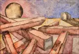 Composition abstraite by Jean Cuillerat, Pastel sur papier, sold Oct 2024