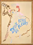 Deux sous de fleurs» by Vértes Marcell, 1933, Gouache sur papier bistre collé sur isorel (pliures, petite déchirure), sold Jun 2026