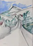 Paysage cézannien by Ossip Zadkine, 1919, Aquarelle sur papier, sold May 2020