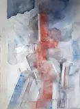 Composition sans titre by Béatus Zumstein, 1960, Aquarelle sur carton souple signée et datée en bas vers la gauche, sold May 2020