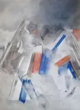 Composition sans titre by Béatus Zumstein, 1960, Aquarelle sur carton souple signée et datée en bas à droite, sold May 2020